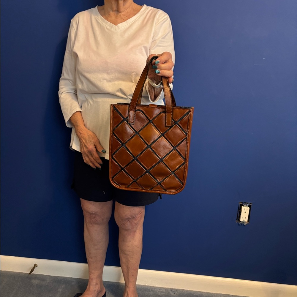 Patricia Nash Black and Brown Mini Bag